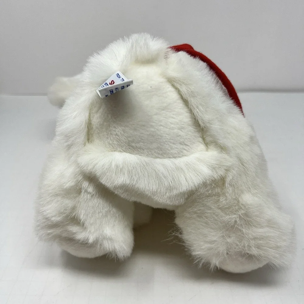 1991 White Mouse Plush 10 Inch Stuffed Animal Plaid Ears‎ World of Smile